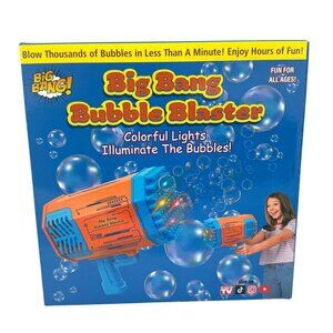 Big Bang Bubble Blaster With Rechargeable Battery & Lights  Colorful Play Fun